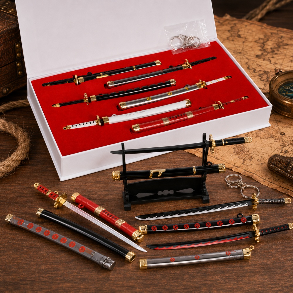 Cosplay Prop Dagger - Set de Llaveros de Anime One
