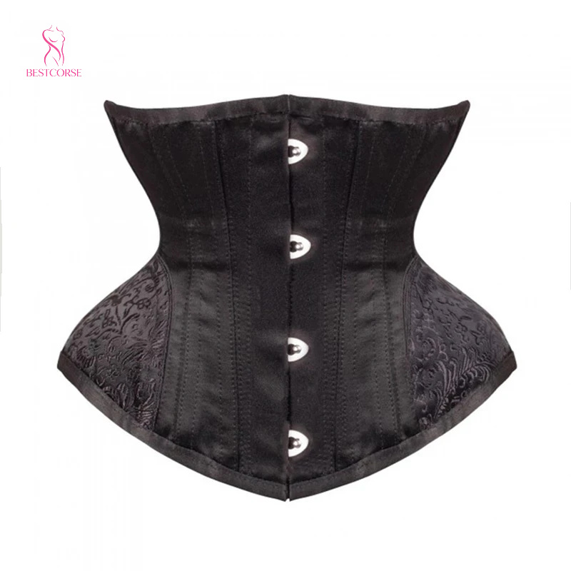 Boning Corset Steel - Corsé Gótico Negro XXS de Torso