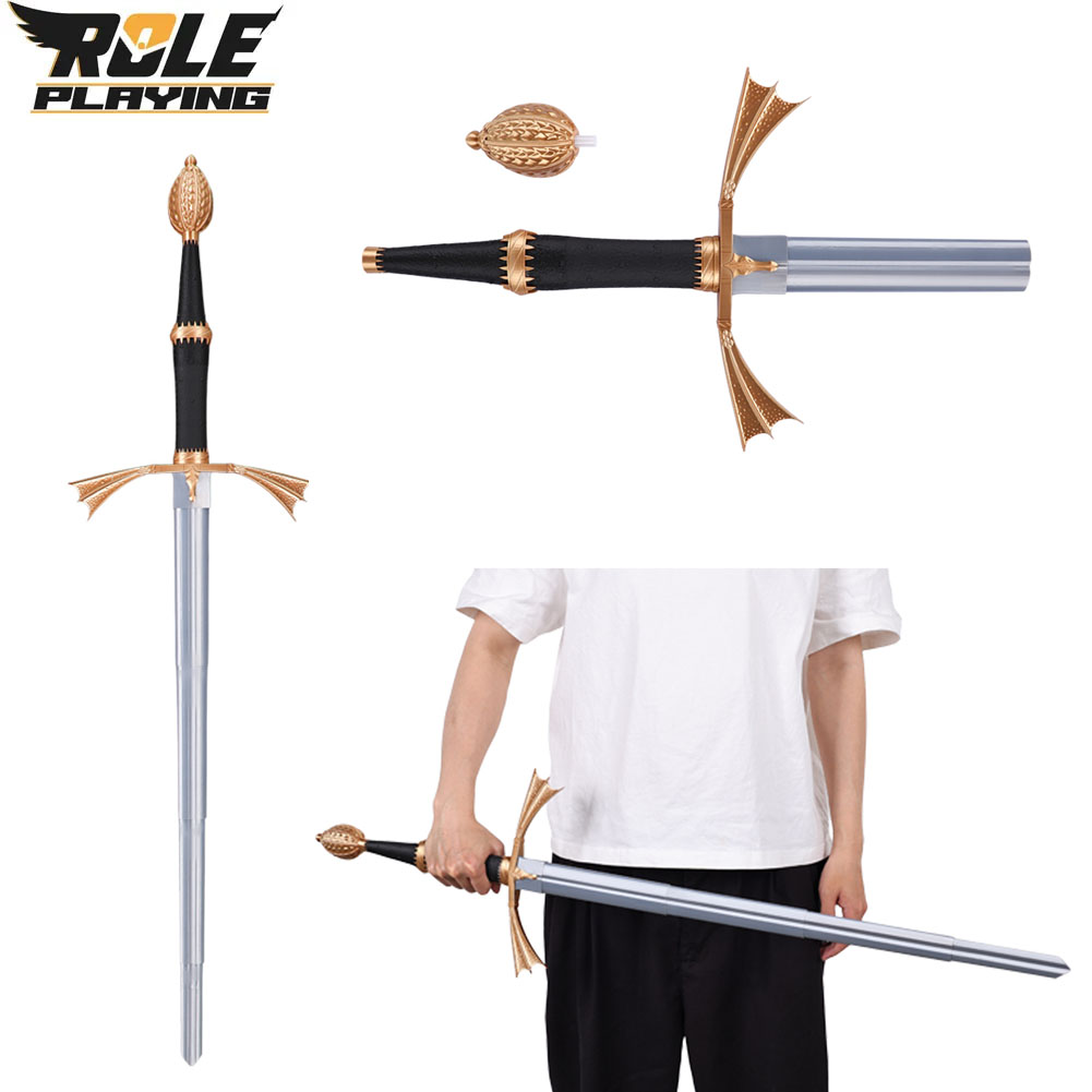 Cosplay Prop Dagger - Cuchillo Retráctil de Plástico Plateado para