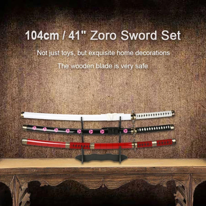 Cosplay Prop Dagger - Espadas de Roronoa Zoro de 3