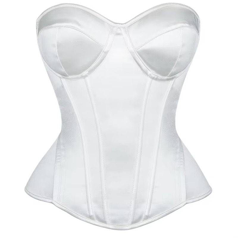 Corsé blanco para mujer, top b - Boning Corset Steel reseña y precio