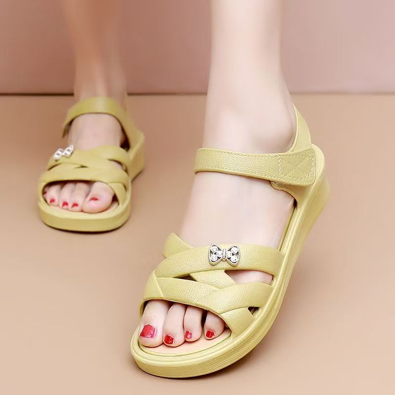 Sandalias de cuña para mujer d - Velcro Hook Loop reseña y precio