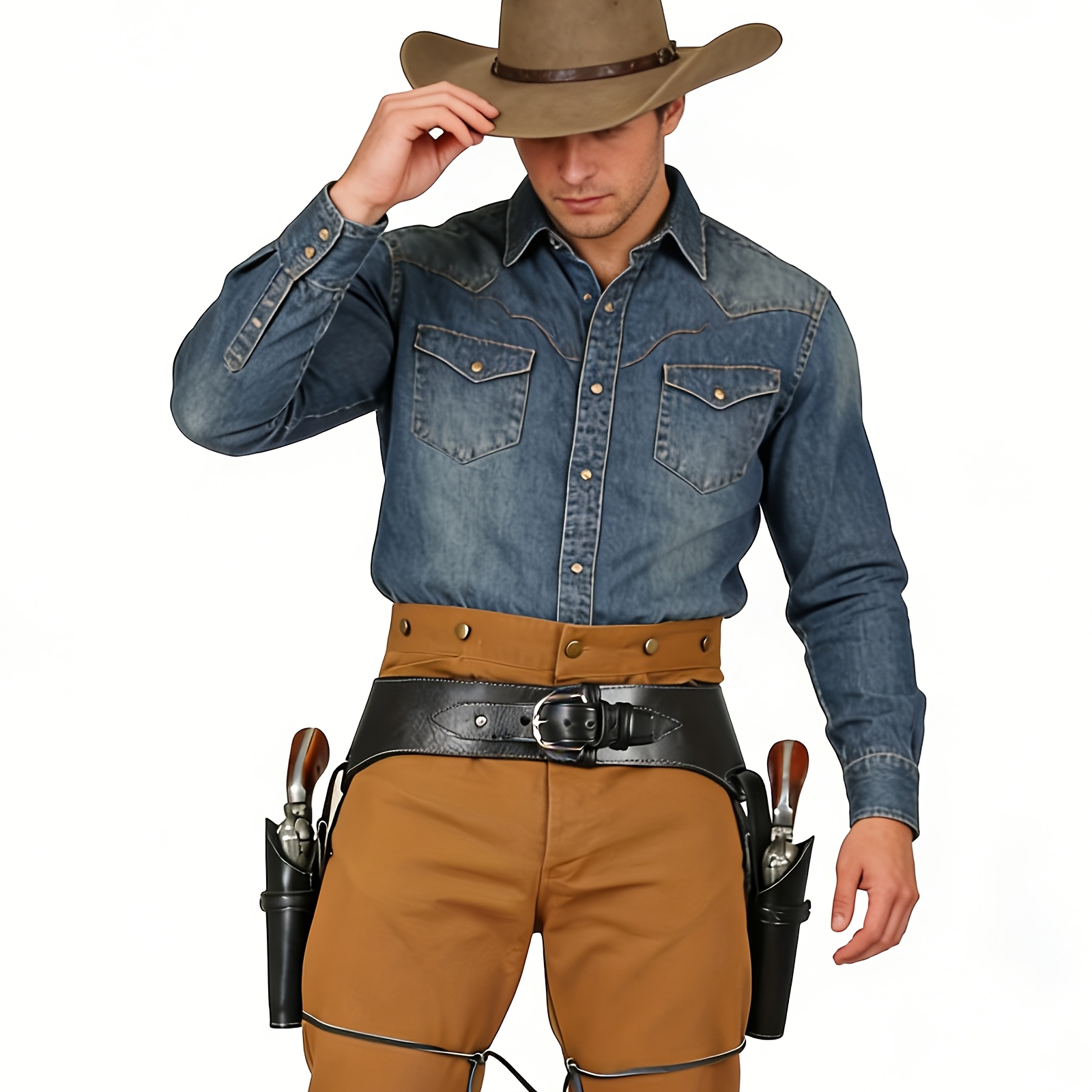 Funda de pierna estilo vaquero - Cosplay Prop Pistol reseña y precio